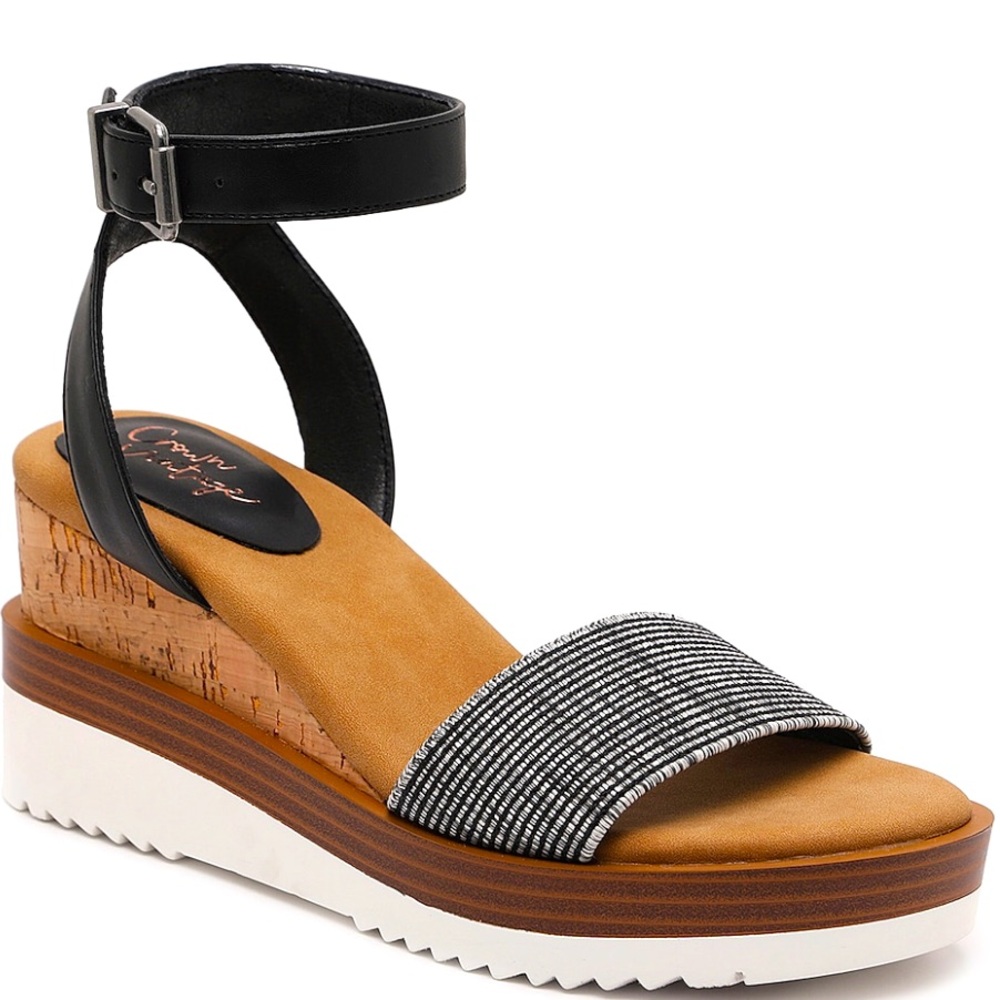 Super Cute Crown Vintage Platform Sandals 7.5 M